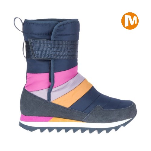 Merrell Alpine Tall Strap Polar Waterproof Winterstiefel Damen Navy/Mehrfarbig [DE-PNBHT]